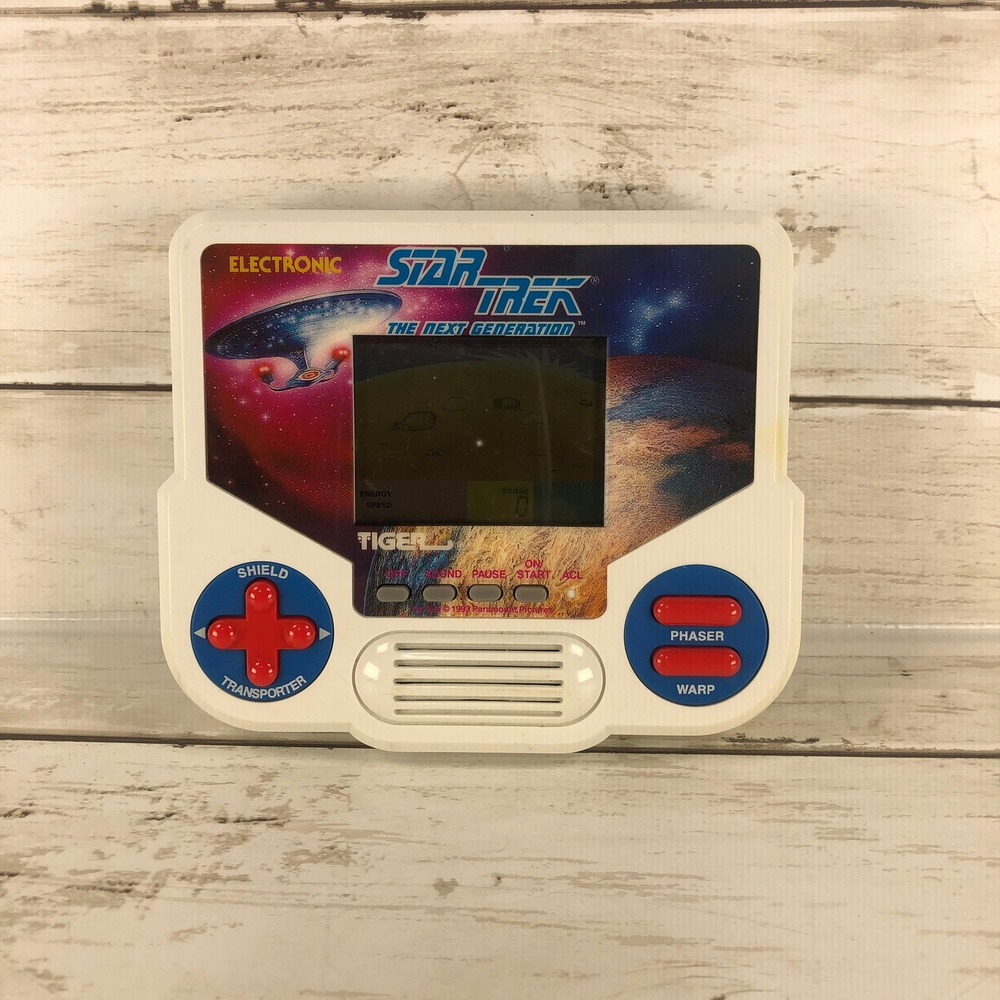 Vintage 1993 Tiger Electronics Star Trek The Next Generation Handheld LCD Game
